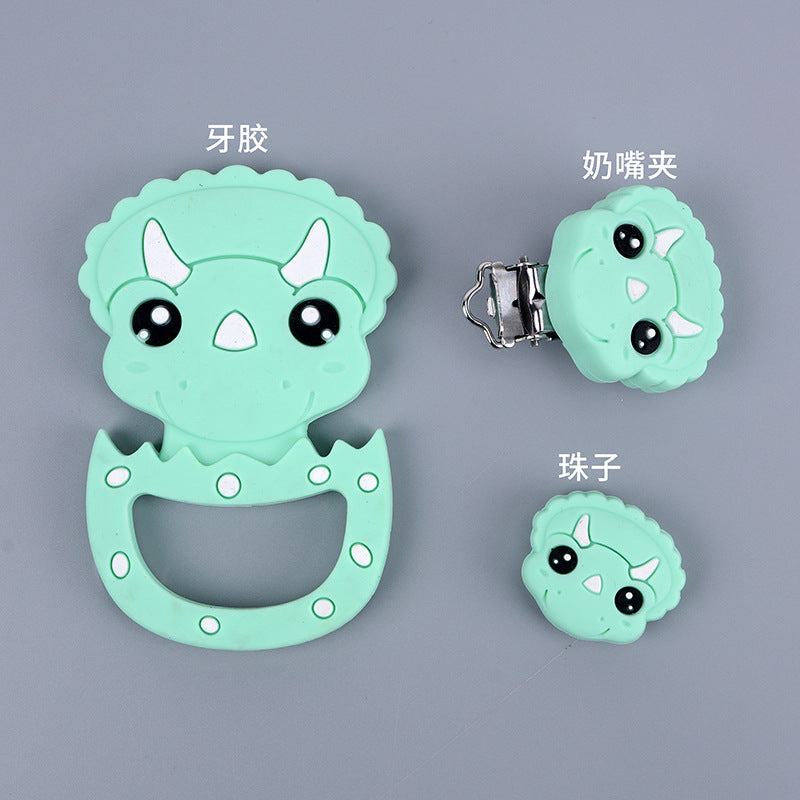 Wholesale 20PCS Dinosaur Baby Teether Silicone Beads